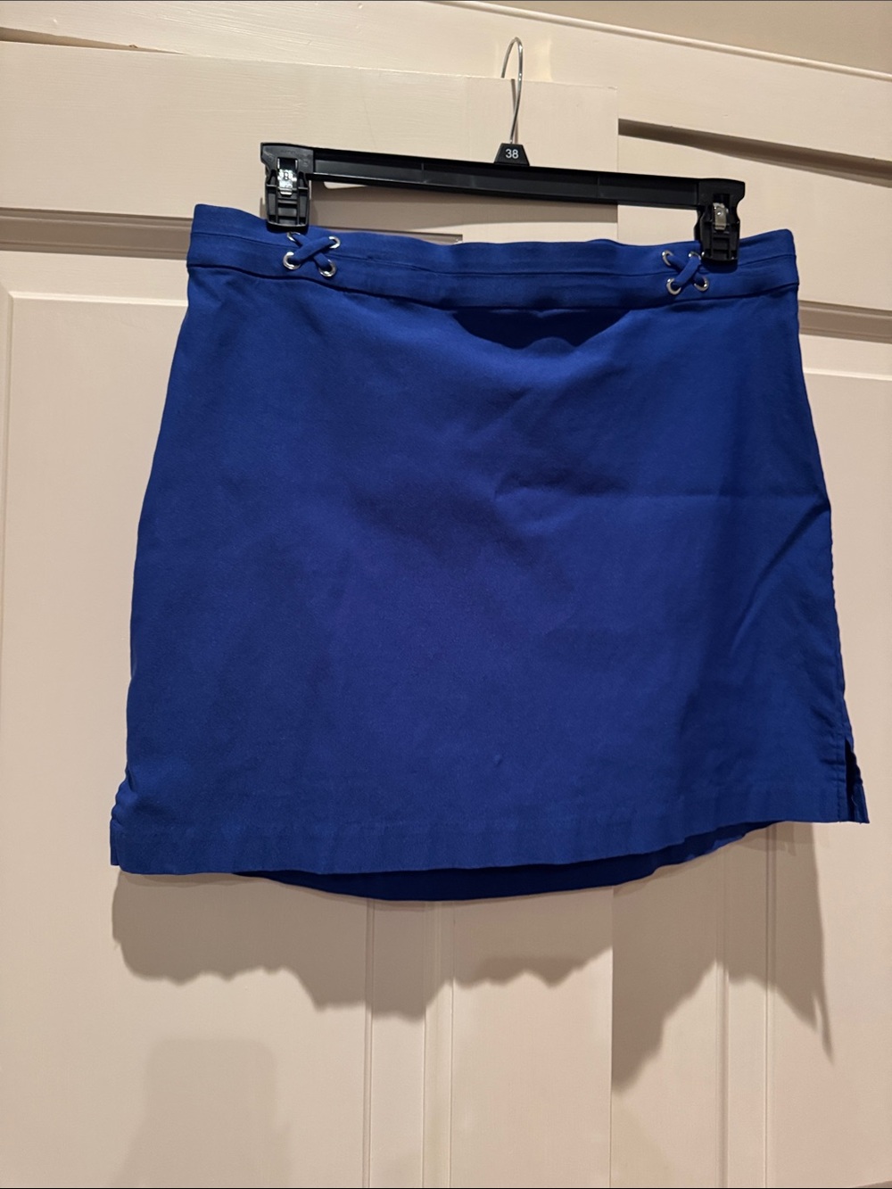 Rafaella Royal Blue Mini Skort with Lace-Up Detail